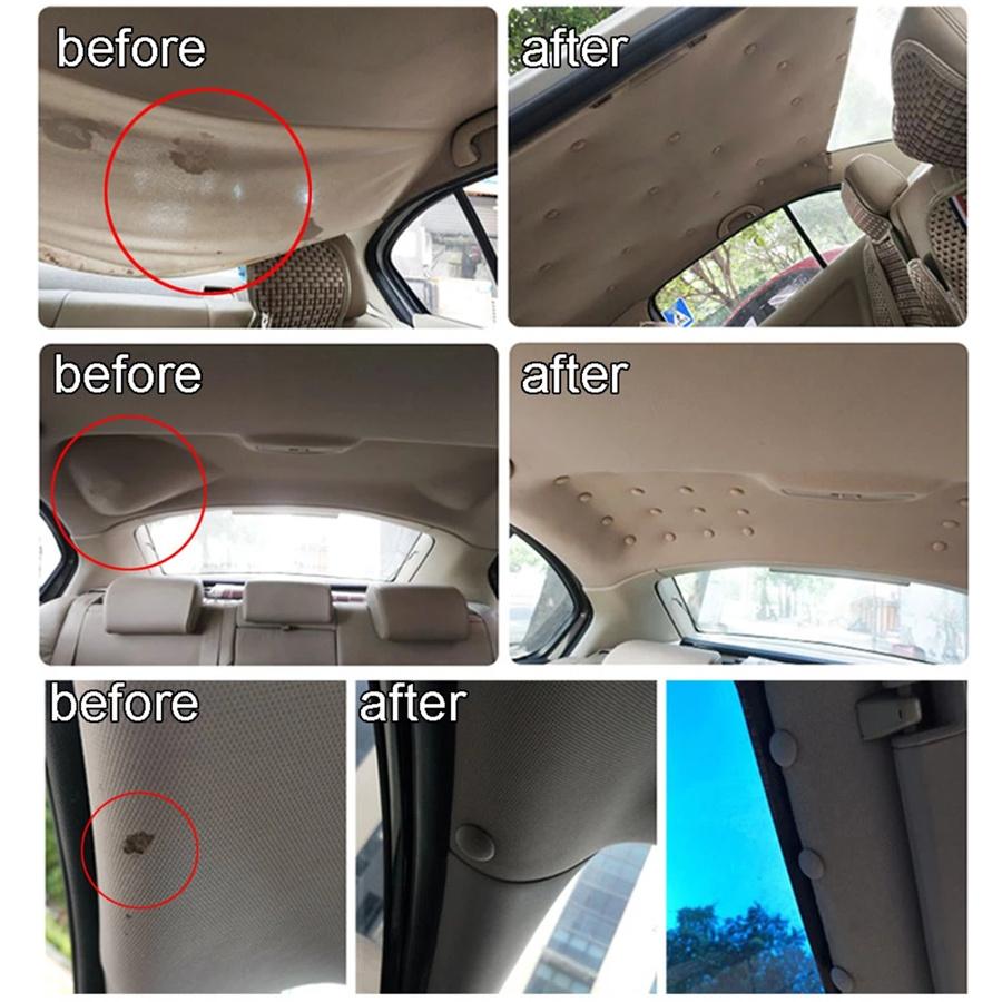 60Pcs Beige Car Roof Headliner Ceiling Sagging Liner Repair Kit Snap Button Pin