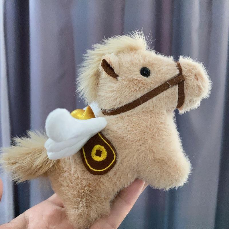 Cute Wing Pony Doll Plush Doll Toy Keychain Bag Pendant Horse Year Birthday Gift