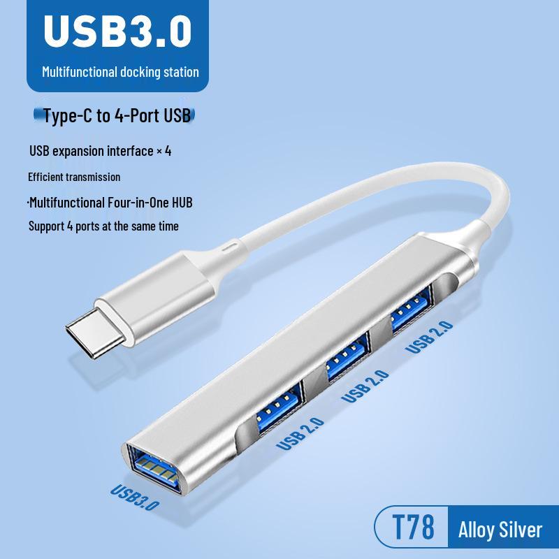 4-in-1 USB-C Multi-Function Docking Station Splitter Hub