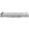 Storage Bed Frame Concrete Grey 120 x 190 cm Particleboard