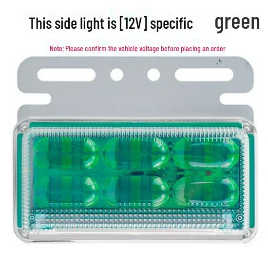 LED Truck Side Marker Lights: High Brightness Ground Light 12V/24V for Trailers with Turn Signal and Tire Side Illumination.