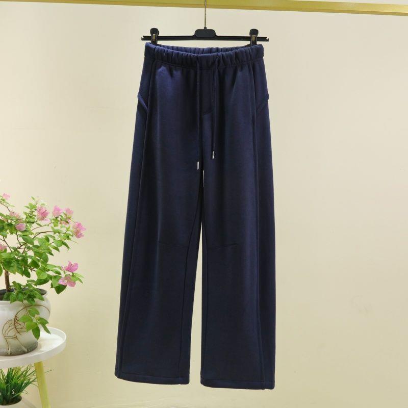 

New Wasteland Style Fleece Sweatpants: Loose Casual Straight Leg with Banana Wide Legs XL Length 101 Recommended 125-140 lbs темно-синий