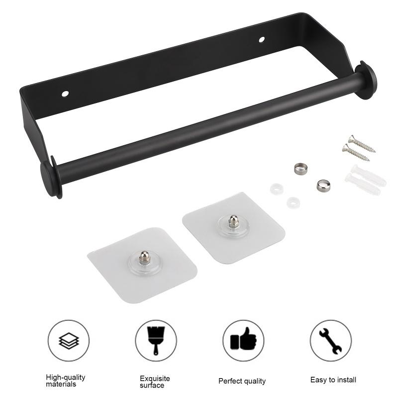 Paper Towel Holder 304 Kitchen Roll Paper Holder Free Punch Rack Wall Hanging Bathroom Towel Rack