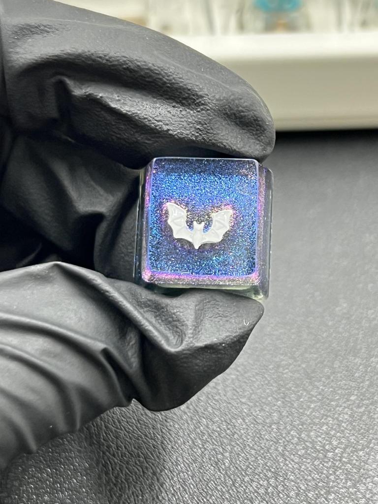 Translucent Resin Halloween Bat Keycaps for Mechanical Keyboards