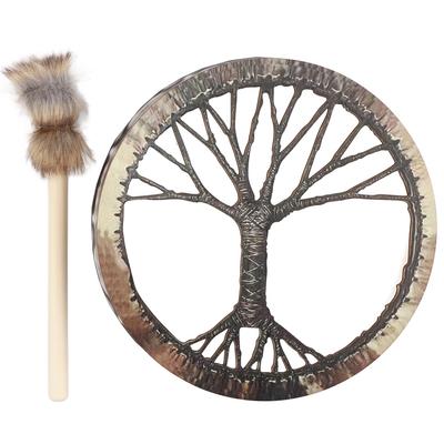 Schamanentrommel, sibirische Trommel, Spirit Music, handgefertigt, schamanische Trommel mit Trommelstock, Heimdekoration