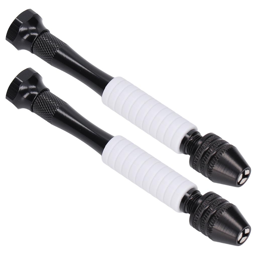 2Pcs Hand Twist Drill Handheld Adjustable Pin Vise Drill Bit Chuck 0.3?3.2mm Clamping Range