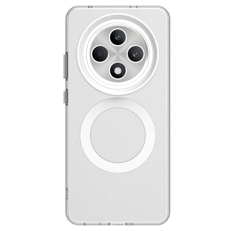 Transparent Case For Oppo Reno 12 FS Case Magnetic Adsorption Wireless Charge Cover Oppo Reno 12 FS Case For Oppo Reno 12 FS 12F