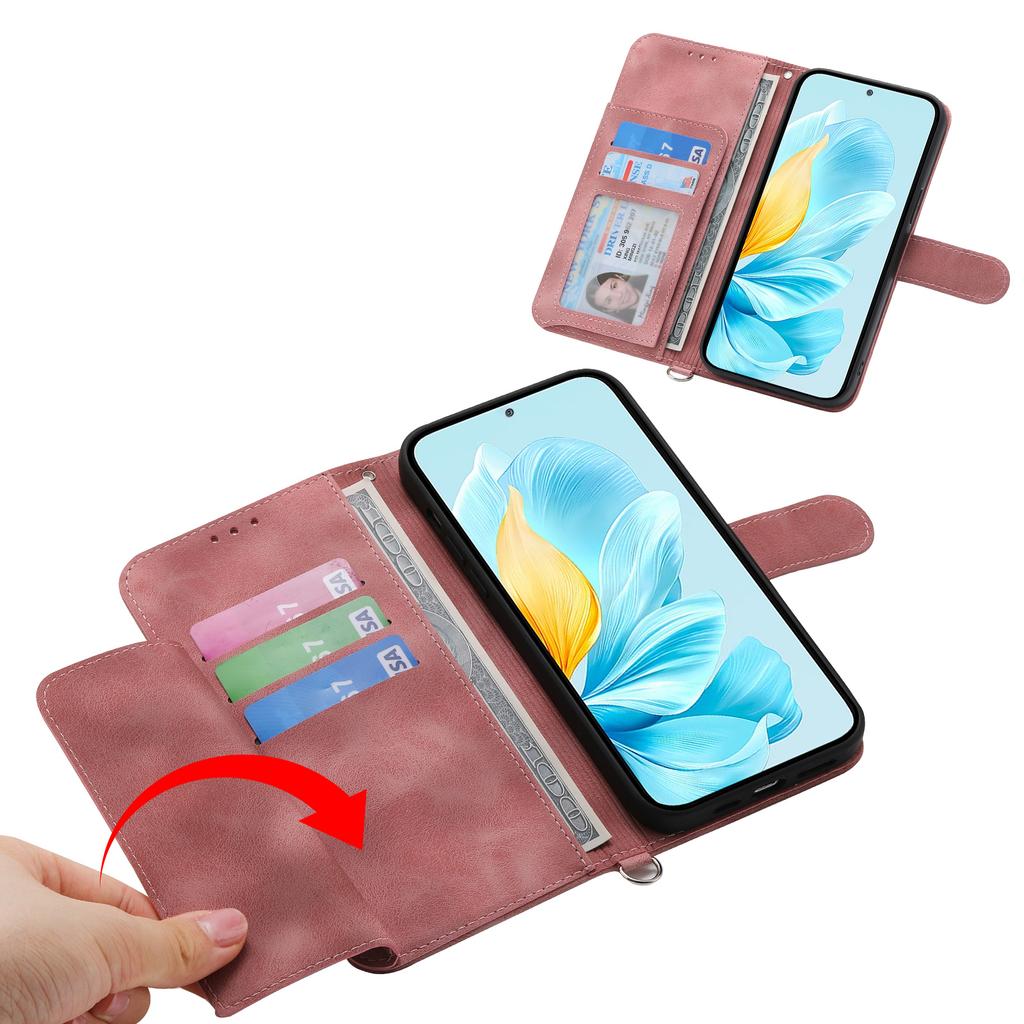 For Realme 15T 5G Case Flower Pattern PU Leather Wallet Phone Cover with Strap