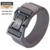 Men's Adjustable Leather Tactical Belt: Elastic, Versatile, Casual, Outdoor Training, Workwear