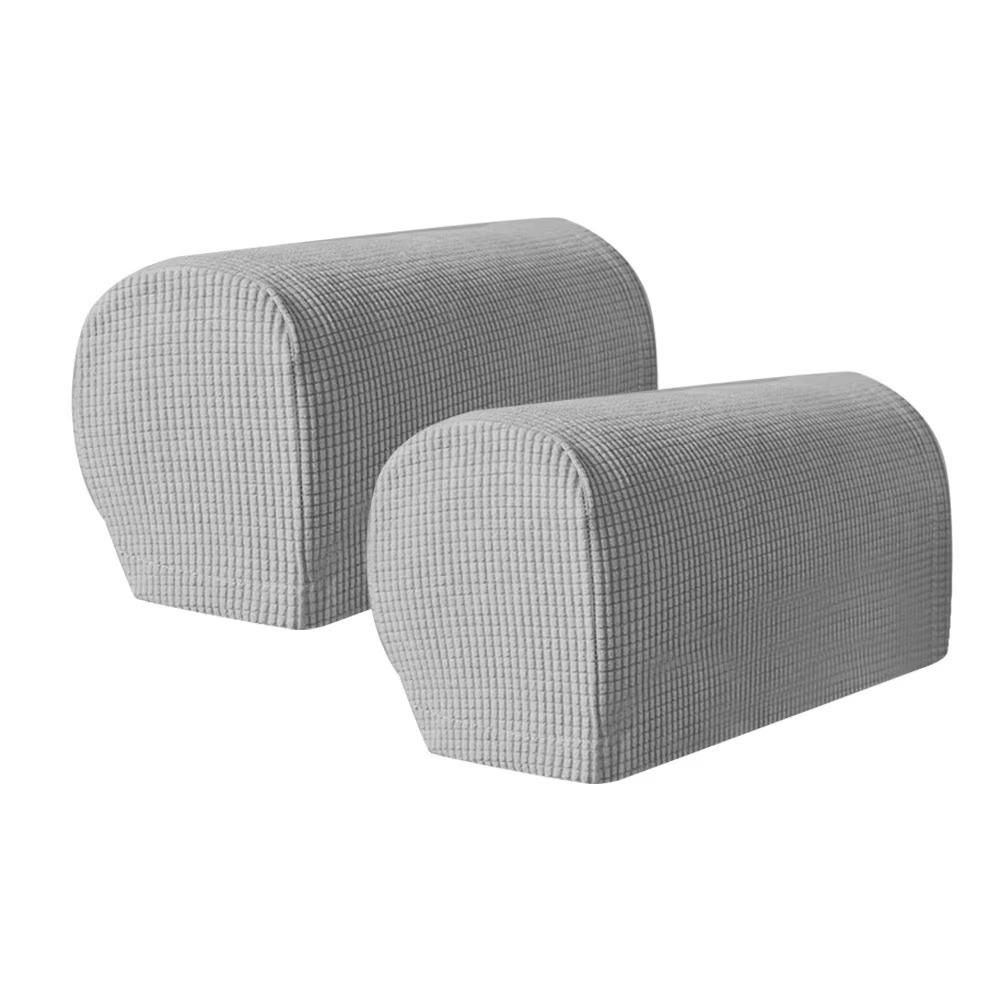 2Pcs Dust-Proof Jacquard Sofa Arm Covers Elastic Stretch Armchair Slipcovers  Chairs