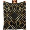 Art Deco Black Throw Blanket Fashion Sofas Polar Bed Covers Wednesday Blankets