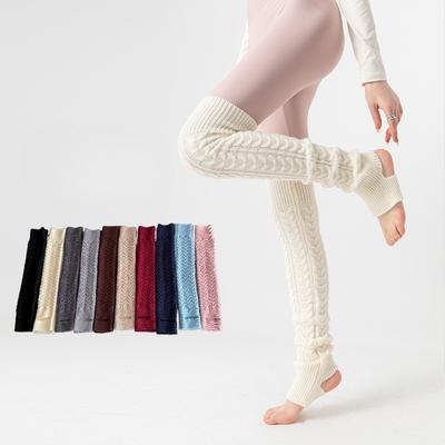 Japanese Solid Color Knitted Winter Warm Leg Warmers Women Over Knee Tube JK Socks Socks Ballet Yoge Leg Cover Long Leg Socks
