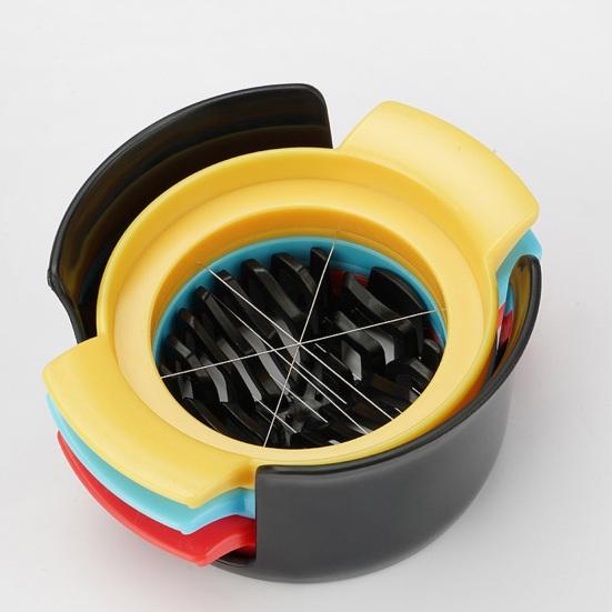 Egg Cutter Slicer Stainless Steel Fruits Sausage Cutter Bento Shaper for Eggs Salad Fruits Kitchen Gadget