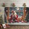 2D Flat Banner 1 Piece Christmas Happy Photography Background Banner Santa Claus Equipment Gift PatternZL
