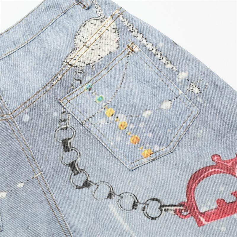 2025 Summer New Mens Shorts Japanese Streetwear Washed Distress Y2k Jeans Shorts Man Hip Hop Pure Cotton Casual Straight Shorts Male