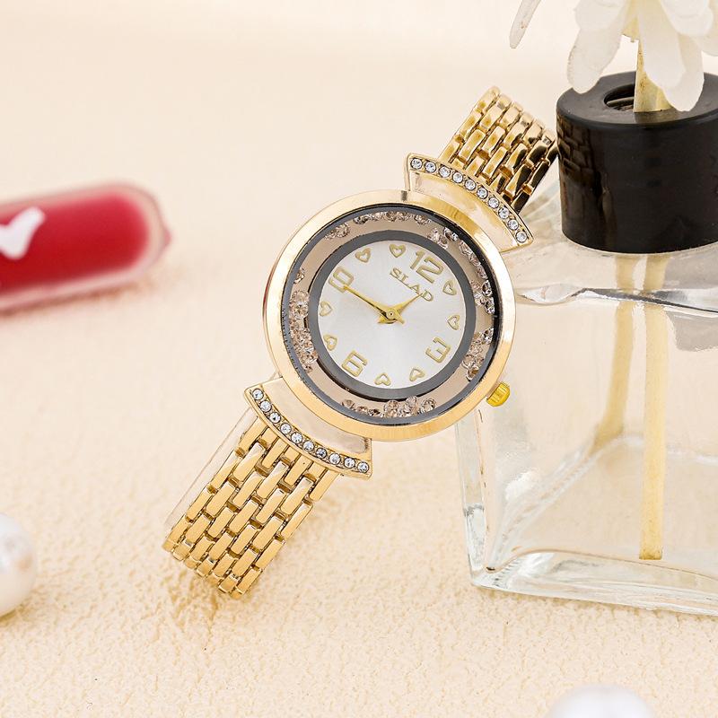 Fashion Diamond-Encrusted Women'S Watch Creative Versatile Quartz Watch Women'S Light Luxury High-End Women'S Bracelet Watch