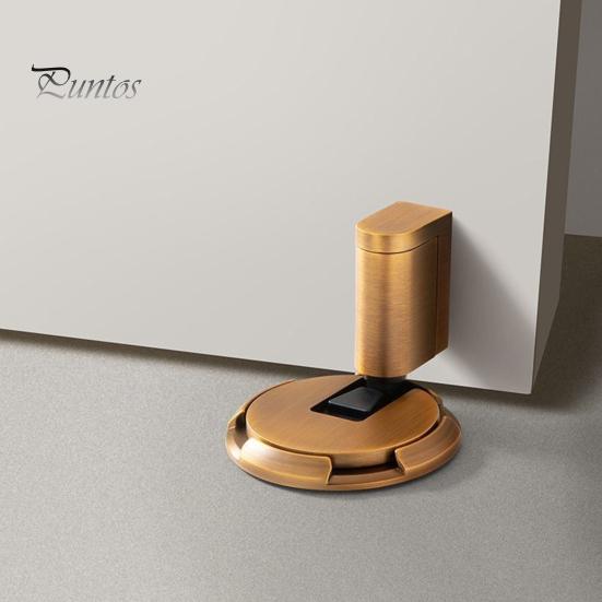 Magnetischer Türstopper, kein Bohren, geräuschloser Bodentürstopper mit Schrauben, selbstklebend, verstellbarer mechanischer magnetischer Türstopper für die Sicherheit zu Hause