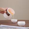 Portable One Pot Four Cups Ceramic Travel Tea Set