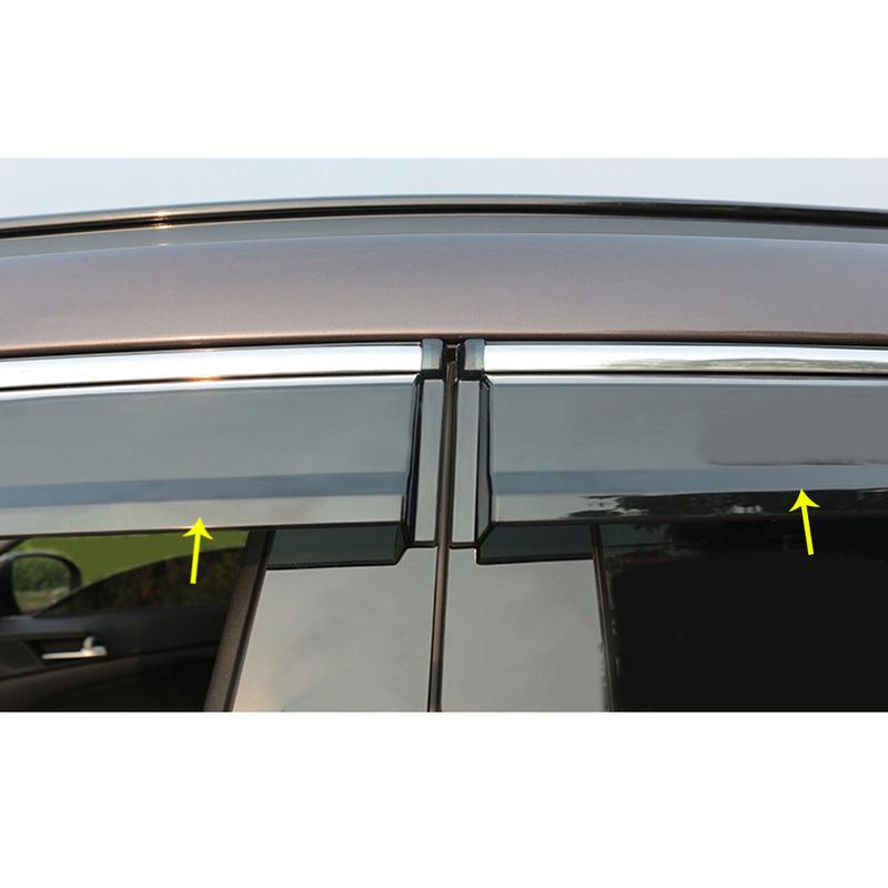 For Hyundai Tucson 2015 2016 2017 2018 Car Body Styling Cover Stick Plastic Window Glass Wind Visor Rain/Sun Guard Vent 4PCs