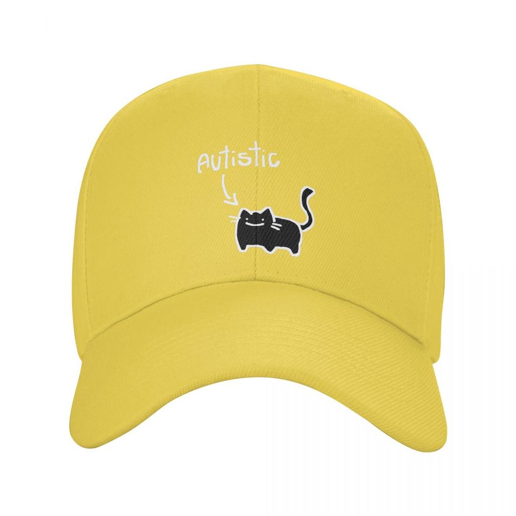 Autistische Katze Tier Autismus und ADHS Bewusstsein Baseballkappen Mode Herren Damen Hüte Outdoor Kappe Sport Baseballmütze Kappe