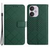 HT06 For Xiaomi Redmi 13C 4G/5G/13R 5G/Poco M6 5G/Poco C65 4G Leather Case Rhombus Pattern with Wrist Strap