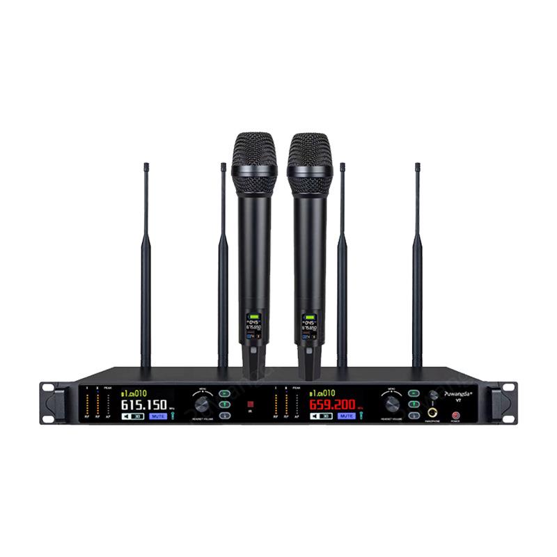 Two-in-One True Diversity Wireless Microphone for Professional Stage, Conference, Outdoor, Indoor, and Entertainment Use