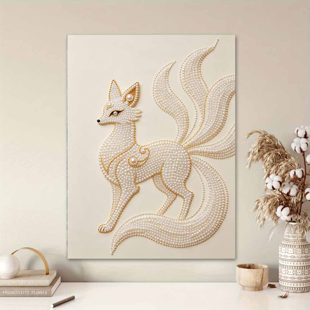 DIY Perlen Diamant Malerei Kits für Erwachsene und Anfänger, Elegantes Fuchs Funkelnde Malerei Handwerk Haus Wanddekoration handgemachtes Geschenk