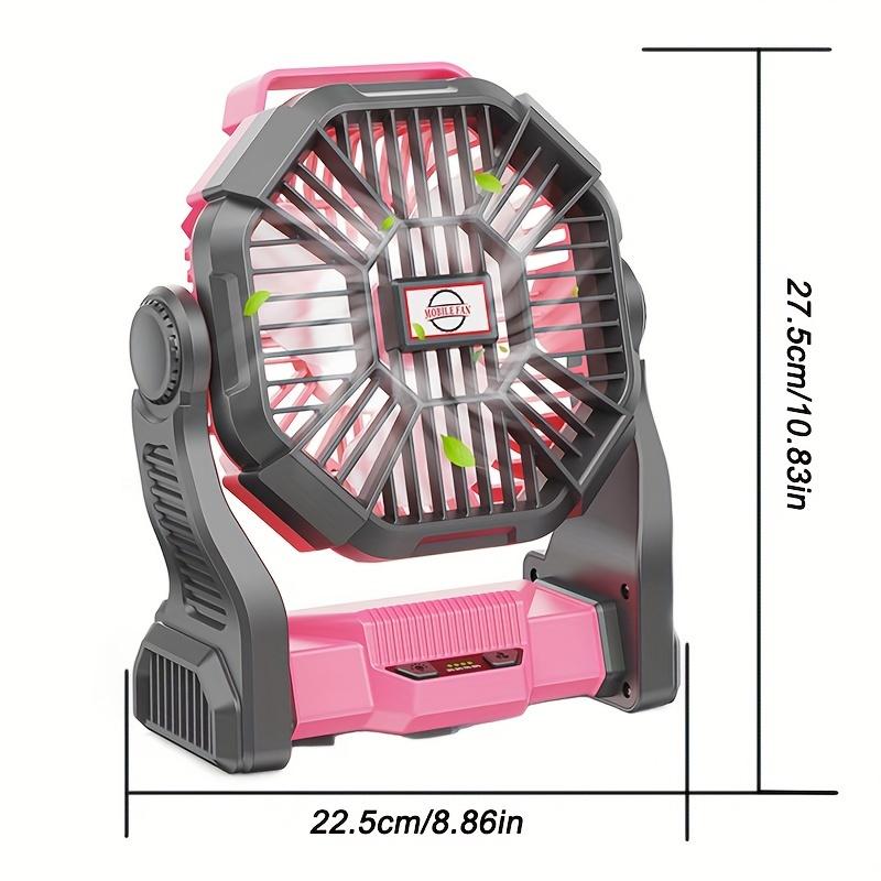 Charging+lighting+fan 3 In 1 Electric Camping Fan, Portable Tent Fan with LED Lantern Suitable for Barbecue or Travel Operation Fan