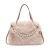 Pearl chain fur women's bag  crossbody bag  unique shoulder bag  elegant and fashionable  premium winter  new