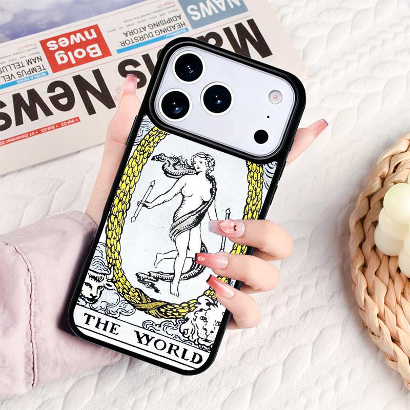 Tarotkarten Astrologie Sonne Mond Handyhülle Für IPhone 17 16e 15 14 13 12 11 Pro Max Air Mini Weiche Schutzhülle
