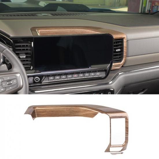 Car Front GPS Navigation Screen Frame Decor Bezel Trim For Chevy Silverado +