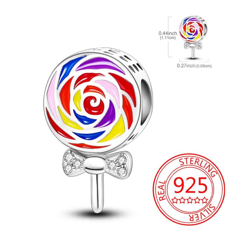 Delicious Food Copper Doughnut Cake Dessert Fruit Fine Wine Bead Pendant Fit Bracelet Necklac Boutique Jewelry Gift