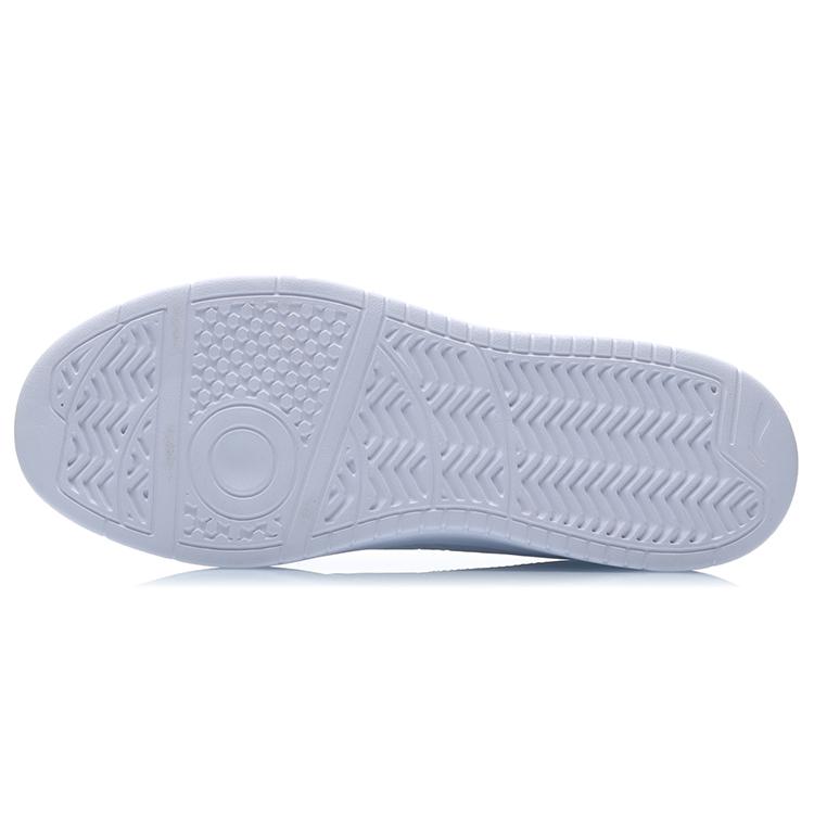 Li Ning Duda Synthetic Leather Coverage Slip Resistant Waterproof Low top Skateboard Shoes Men's White Red Blue AGCR197-1