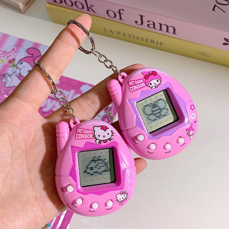 Hello Kitty Pet Game Console Keychain Pendant Backpack Charms Pendant Keychain Accessories Party Gift Multi Functional Keychain