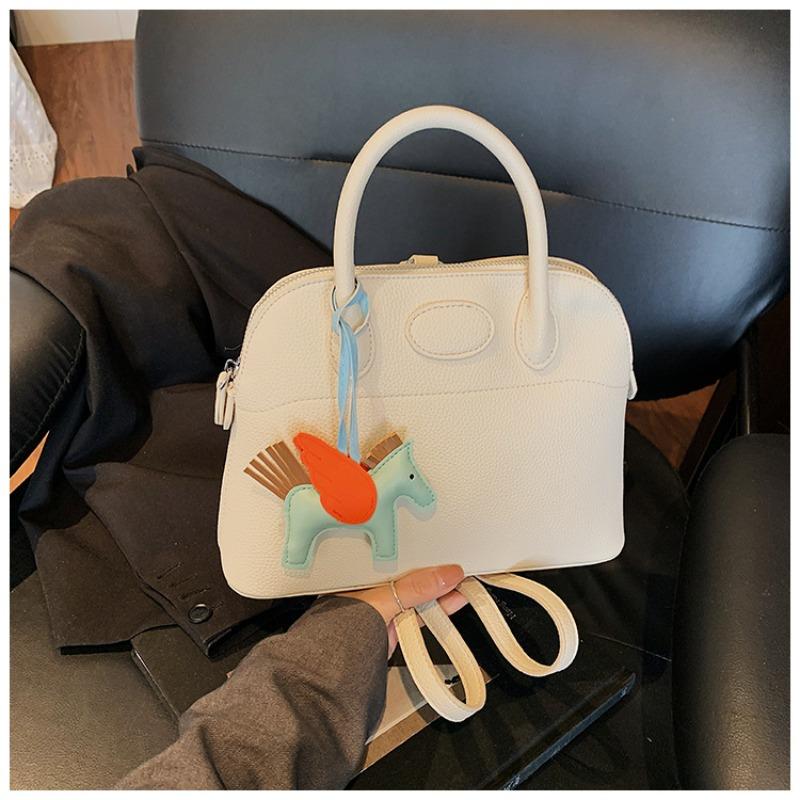 

Новая весенне-летняя платиновая сумка с узором личи, сумка-ведро, одноплечевая, через плечо, портативная, для боулинга, женская сумка белый