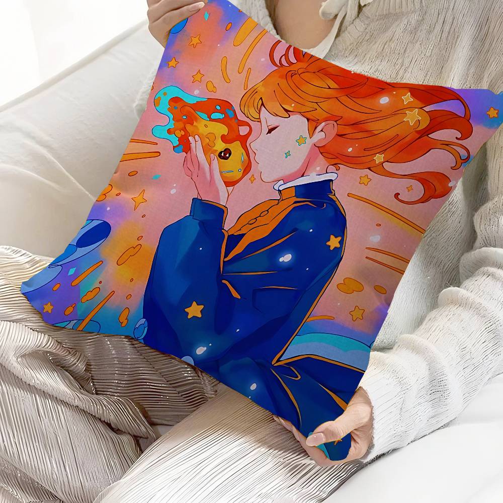 HHowls Moving Cartoon Castles Pillow Gift Home Office Decoration Bedroom Sofa Car Cushion Cover Case 45x45