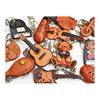 Violin Musical Instrument Genuine Leather Bag Charm VANCA CRAFT Leather Story (Handmade in Japan)
