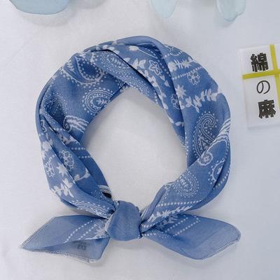 Women's Breathable Printed Scarf: Small Square Shape Soft & Delicate Sun-protective Headscarf & Neck Scarf