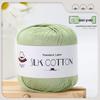 No. 6 Hand-Knitted Doll Yarn: Silk, Cotton & Linen Blend for DIY Crochet & Clothing