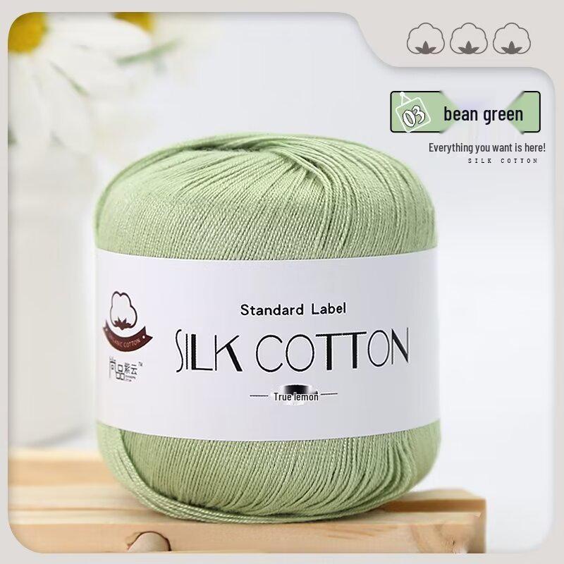 No. 6 Hand-Knitted Doll Yarn: Silk, Cotton & Linen Blend for DIY Crochet & Clothing