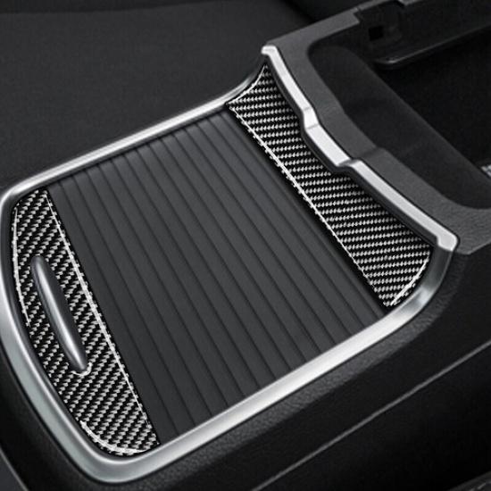 Carbon Fiber Cup Holder Cover Strip Trim Accessories For Dodge Charger 15+