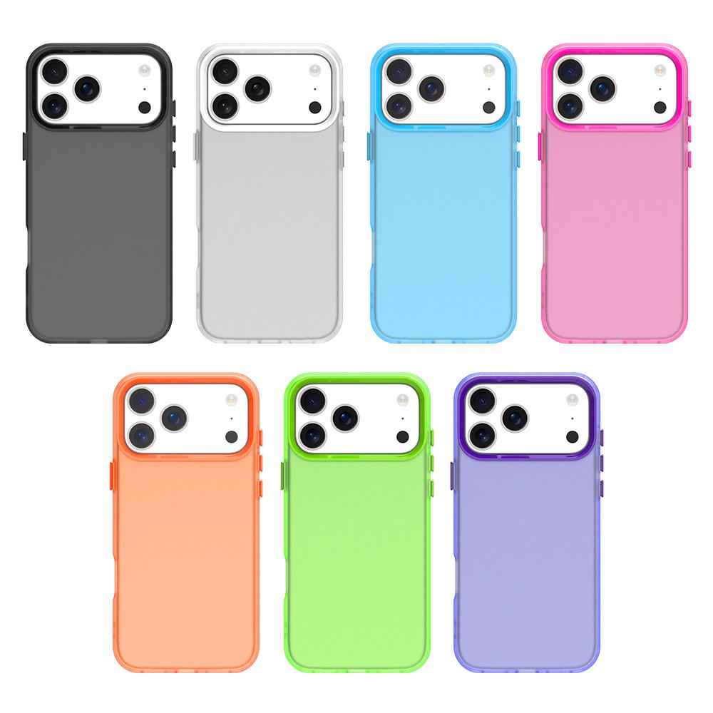 Frosted Case For iphone 17 Pro Cover iphone 17 16 15 Pro Funda Coque Matte Translucent PC Candy Color Phone Bumper iphone 17 Pro