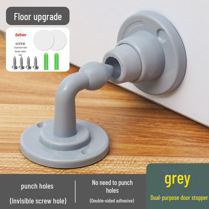 Silicone Anti-Theft Door Stop: Windproof, Anti-Collision, No-Punch Design for Toilets