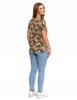 Women's Blouse with Short Sleeves, Comfortable, Elegant, Patterned MORAJ M PATT2