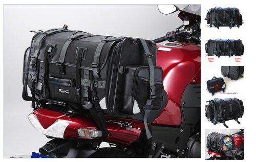 TANAX Camping Seat Bag 2, MOTOFIZZ, Black, MFK-102 (Adjustable Capacity 59-75L)