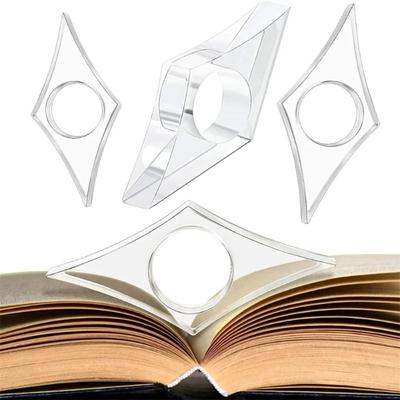 1 Stück Multifunktionale Acryl Daumen Buchstütze Buchseitenhalter Bequemes Lesezeichen Schulbürobedarf Buch Daumenhalter