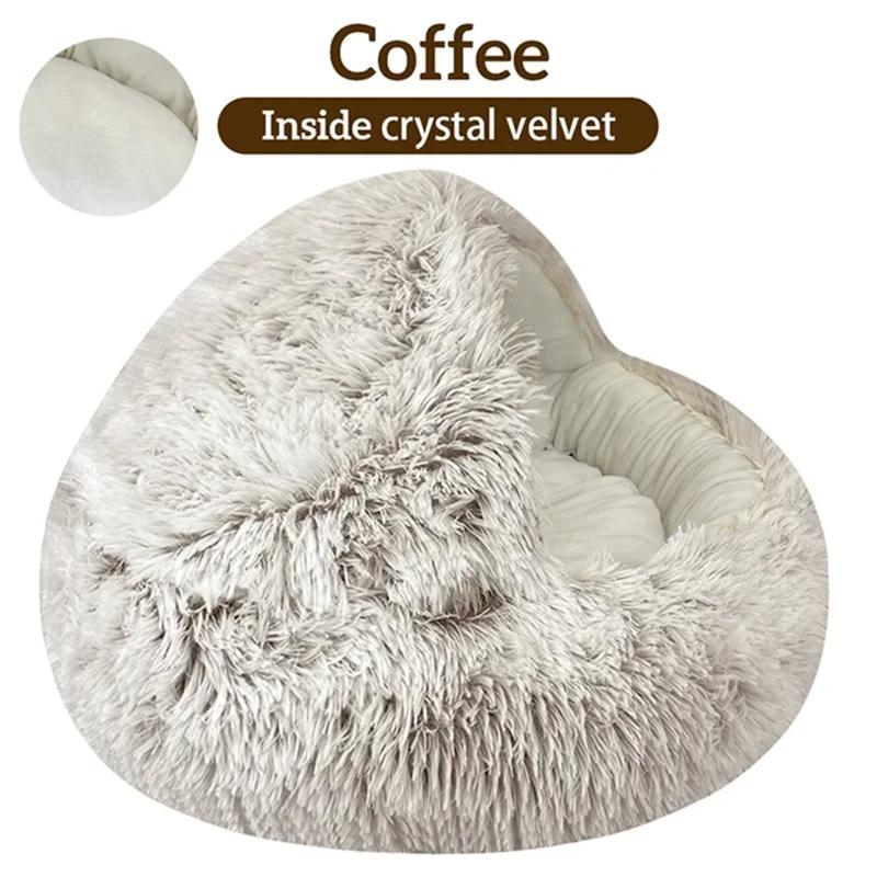 Pet Bed Cat Dog Sleep Bag Cat Nest Kennel For Small Dog Cat Winter Long Plush Round Cushion Cat Dog Pet House Warm Pet Basket