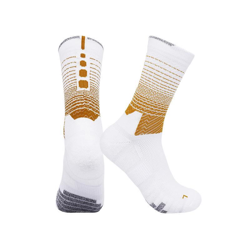 

Велосипедные носки с градиентом, нескользящие, отводящие пот - Средняя высота голени, Толстая махровая подошва One Size Fits All Adults белый