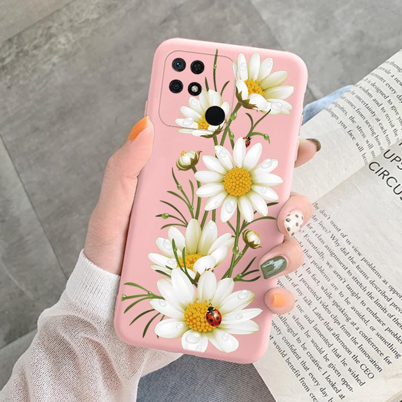 Für Redmi 10C 10 C 10A Hülle Funda Vintage Blumen Blätter Schutzhülle Weiche Capa Für Xiaomi Redmi 10C 13C 14C Bumper Case