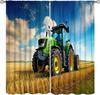 3D Print Tractor Blackout Curtain For Kids Teens Boy Bedroom,Farm Tractor Pattern Window Drapes For Living Room Kitchen Playroom